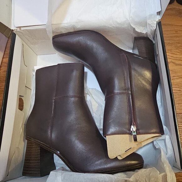 Nine West Dither Ankle Boots, Merlot 600 NWOB, Size 8.5M - Picture 10 of 10